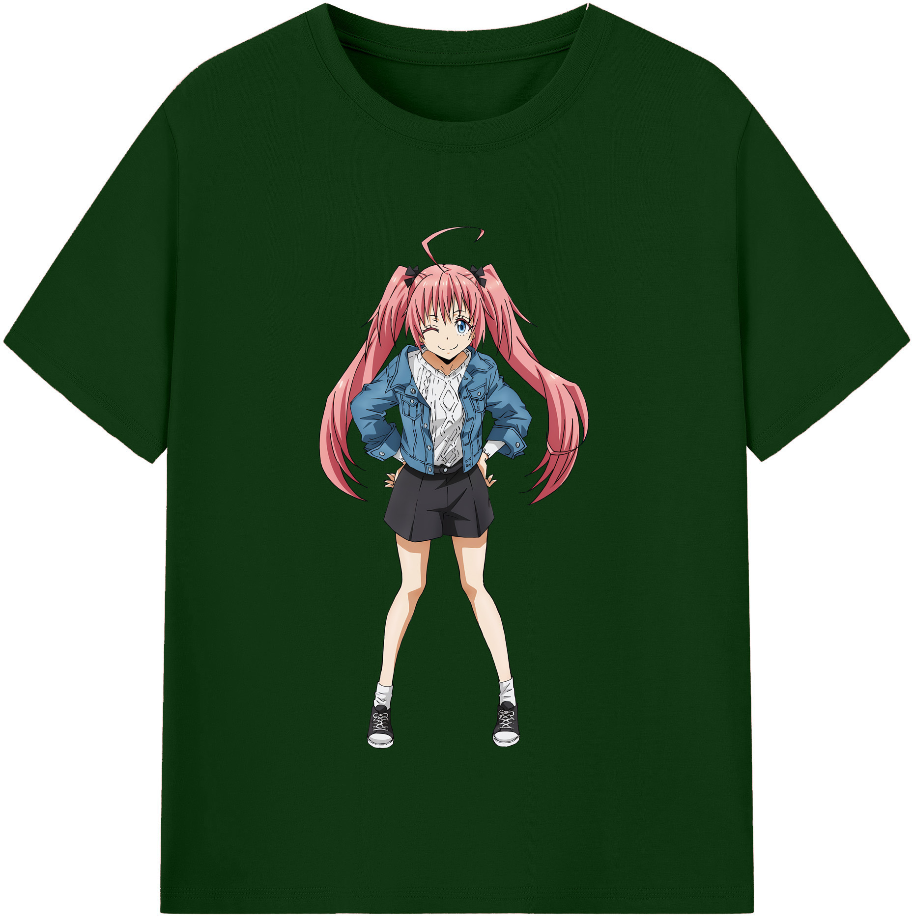 （画像用） 転スラ Regarding Reincarnated to Slime 綿100％半袖Tシャツ（フロントプリント）